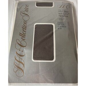 Womens Saks Fifth Avenue Gun Metal Pantyhose Average 9022 Ultra Sheer Lycra  VTG